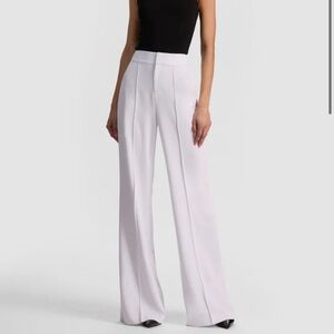 Alice + Olivia Dylan High Waist Wide Leg Pant White 10